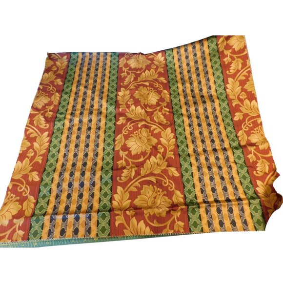 Vintage Floral Striped Fabric Remnants Multiple Colors & Patterns Cotton Blend I - Picture 7 of 13